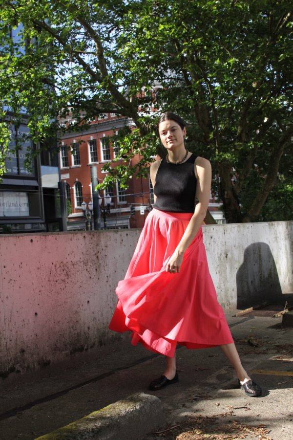 Thierry Colson Wynona Bright Pink Wrap Skirt Online now