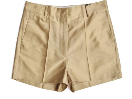 Barena Venezia Pleated Cotton Shorts Beige Online now