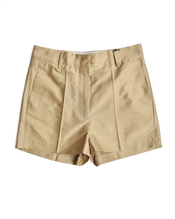 Barena Venezia Pleated Cotton Shorts Beige Online now