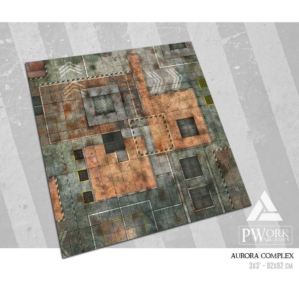 PWORK Wargames - Aurora Complex - Wargames Terrain Mat For Discount