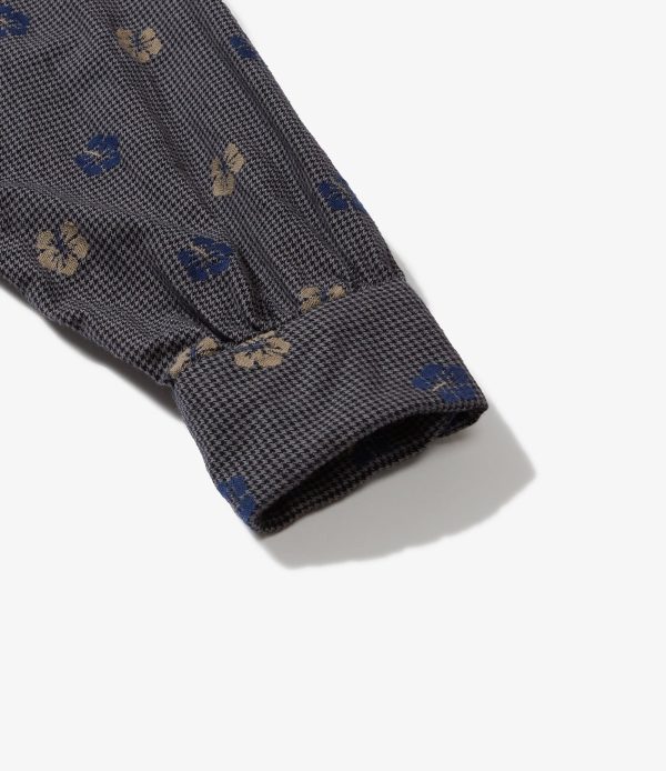 Engineered Garments Rounded Collar Floral Gingham Shirt Discount