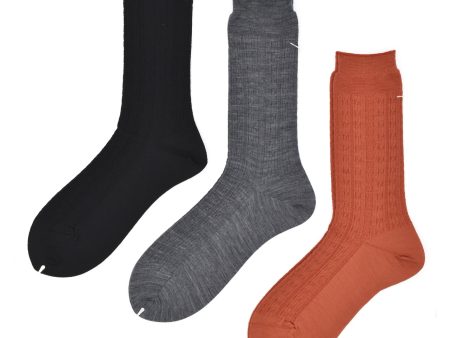 Antipast Mixed Cable Knit Dress Socks Fashion