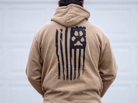 **New** Salute Heavyweight Hoodie- Sandstone Black Online Sale