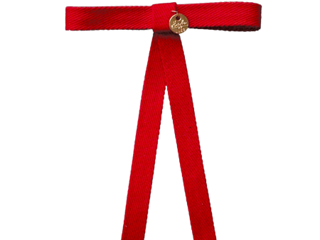 Maddy Twill Bow Clip Red Online