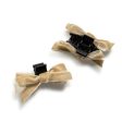 Halo Luxe Laura Velvet Bow Mini Claw Clip Set - Oatmeal Cheap