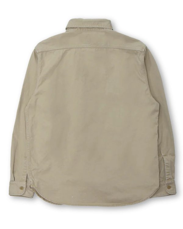 Fullcount Beige Chino Work Shirt Online Hot Sale