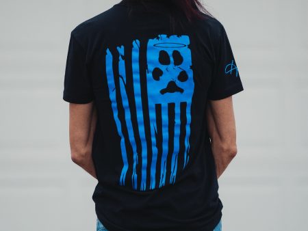 **New** Salute Tee- Black Patriot Blue Online now