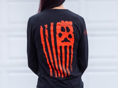 **New** Salute Long Sleeve-Black Patriot Red Online now