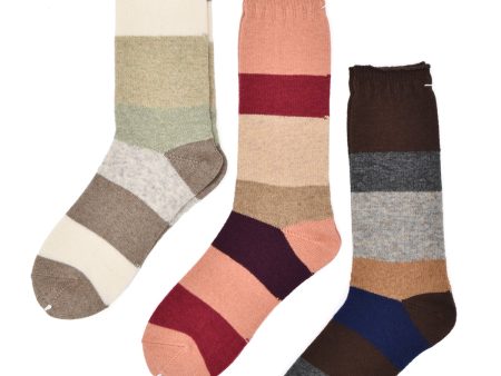 Antipast Switch Stripes Chunky Knit Socks For Sale