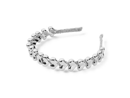 Halo Luxe Amour Heart Headband - Silver For Cheap