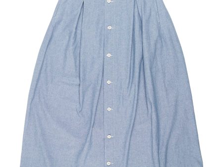 Engineered Garments Blue Chambray Tuck Skirt For Cheap