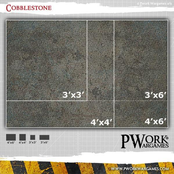 PWORK Wargames - Cobblestone - Wargames Terrain Mat For Discount