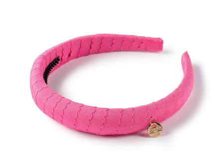 Halo Luxe Ava Scalloped Headband - Solid Hot Pink Supply