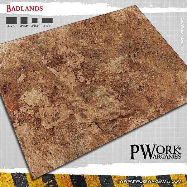 PWORK Wargames - Badlands - Wargames Terrain Mat - Pre-Order For Cheap