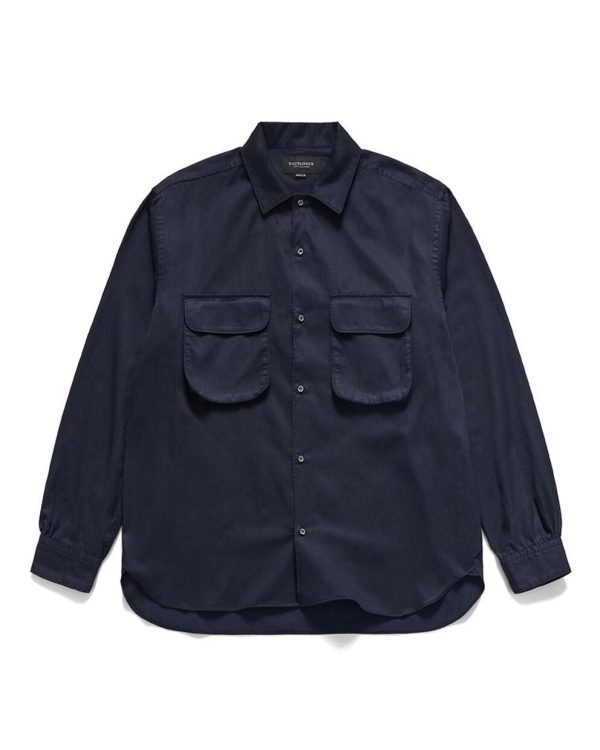 Eastlogue Dark Navy Comfy Wide Shirt Online now