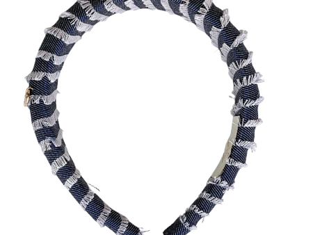 Halo Luxe Noa Fringe Headband - Dark Blue Denim Sale