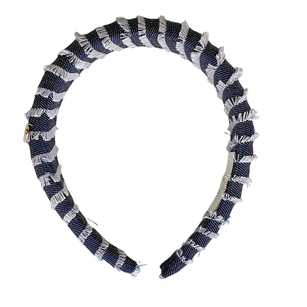 Halo Luxe Noa Fringe Headband - Dark Blue Denim Sale