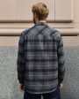 Miles Leon Grey Cotton Plaid Field Shirt Online Hot Sale