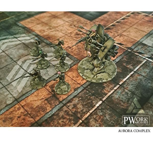 PWORK Wargames - Aurora Complex - Wargames Terrain Mat For Discount