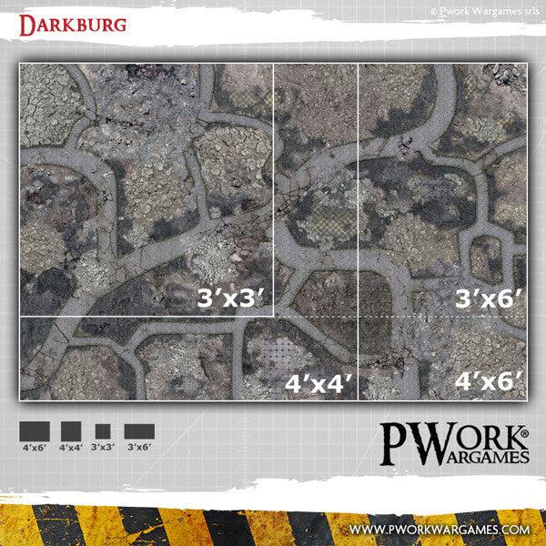 PWORK Wargames - Darkburg - Wargames Terrain Mat - Pre-Order Hot on Sale