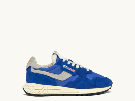 Autry Reelwind Low Sneakers in Blue Nylon and Suede Fashion