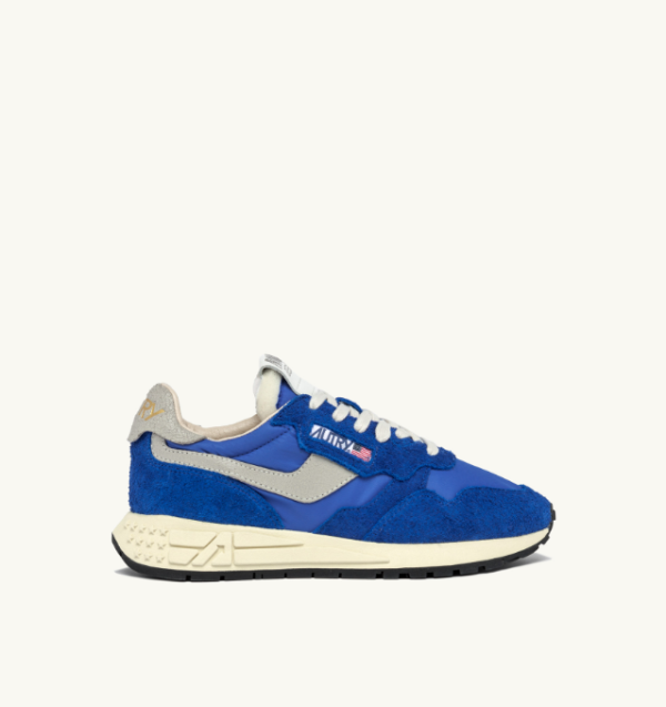 Autry Reelwind Low Sneakers in Blue Nylon and Suede Fashion