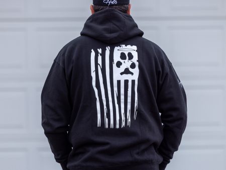 **New** Salute Heavyweight Hoodie- Black White Sale