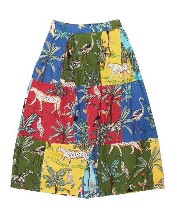 Engineered Garments Multi Color Animal Print Tuck Skirt Online