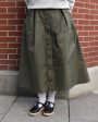 Engineered Garments Tuck Skirt in Olive Poplin Sale