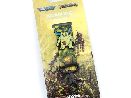 Warhammer Nurgling Pin & Lanyard (Green) For Sale