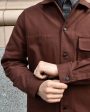 Miles Leon Brown Canvas Work Jacket Online Hot Sale