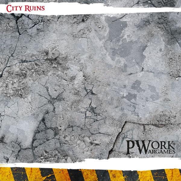 PWORK Wargames - City Ruins - Wargames Terrain Mat - Pre-Order For Cheap