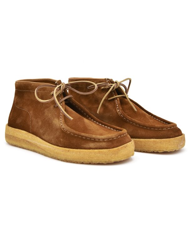 Astorflex Caramel Brown Rampiflex Suede Wallabee Boot Fashion