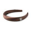 Halo Luxe Rosa Vintage Satin Headband - Chocolate on Sale