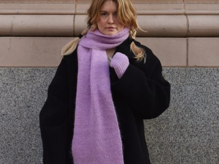 Denovembre Bliss Lilac Mohair Silk Scarf Online now