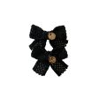 Halo Luxe Della Chenille Lace Double Bow Clip - Black on Sale