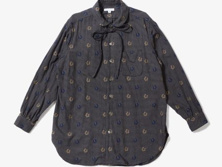 Engineered Garments Rounded Collar Floral Gingham Shirt Discount