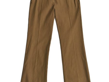 Hannes Roether Brown Pleated Flair Trouser Online Sale