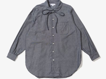 Engineered Garments Rounded Collar Grey Chambray Shirt Fashion