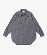 Engineered Garments Rounded Collar Grey Chambray Shirt Fashion