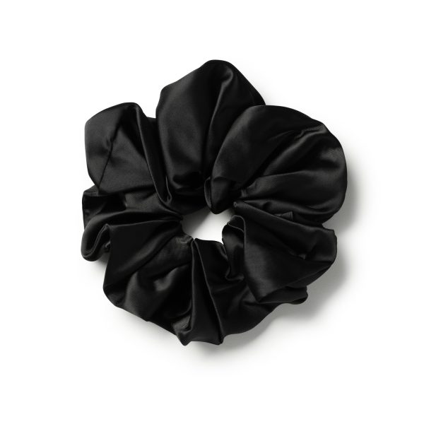 Halo Luxe Rosa Vintage Satin Scrunchie - Black Cheap