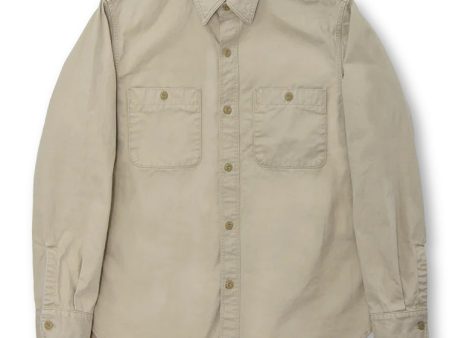 Fullcount Beige Chino Work Shirt Online Hot Sale