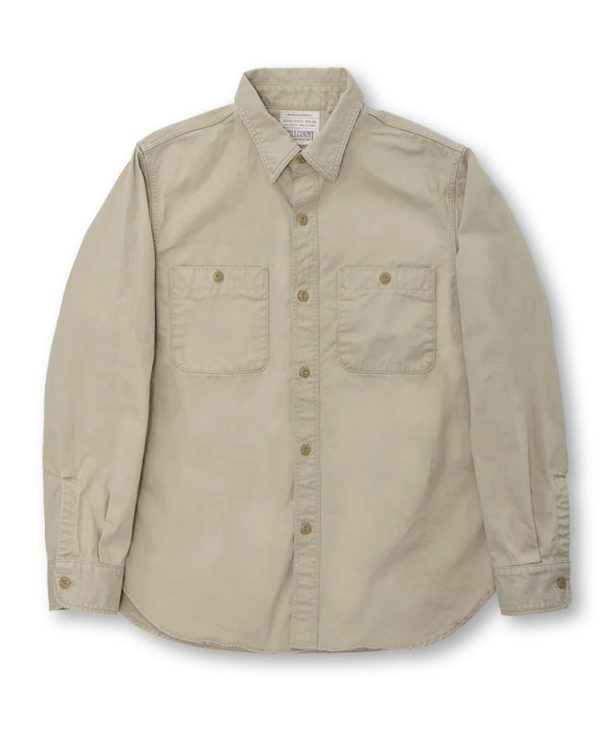 Fullcount Beige Chino Work Shirt Online Hot Sale