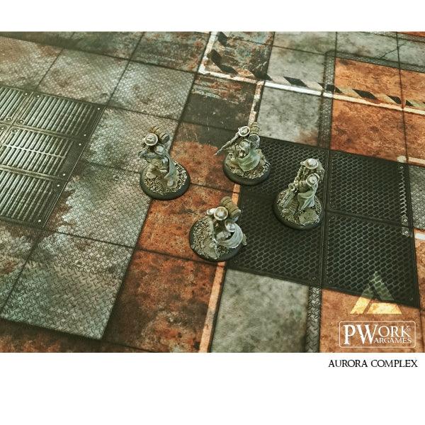 PWORK Wargames - Aurora Complex - Wargames Terrain Mat For Discount