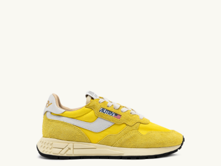 Autry Reelwind Low Sneakers in Buttercup Nylon and Suede Online Hot Sale