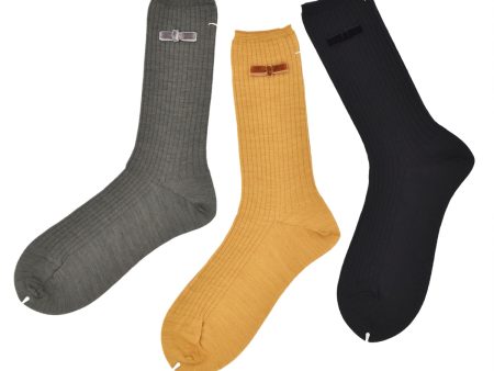 Antipast Ribbon Ribbed Socks Online Hot Sale