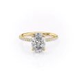 The Pave Alison Set With A 4.5 Carat Oval Moissanite Hot on Sale