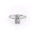 The Pave Alison Set With A 1 Carat Radiant Moissanite Hot on Sale