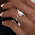 The Pave Alison Set With A 1 Carat Radiant Moissanite Hot on Sale