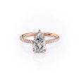 The Pave Alison Set With A 4.5 Carat Pear Moissanite Sale